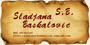 Slađana Baškalović vizit kartica